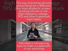 Label Sablon Silikon Pakaian, Label Sablon Sutra Logo 3D