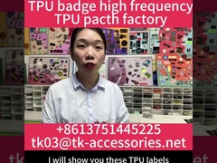 percetakan logo Heat Transfer TPU Patch Logo Utama Untuk Merk Ternama