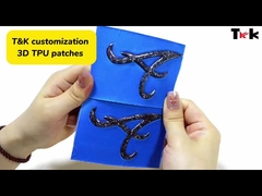 patch tpu berkualitas tinggi logam 3d lembut patch tpu kustom Warna-warni transfer panas tpu untuk Garment