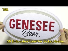 Aksesoris Pakaian Patch bordir 3D Label Pencet Panas