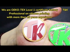 Eco Friendly Custom Iron On Heat Press T-Shirt Stiker Silikon 3D Pencetakan Transfer Panas Silikon
