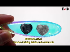 Tambalan Besi Pada Pakaian Lencana TPU Timbul label pakaian perpindahan panas