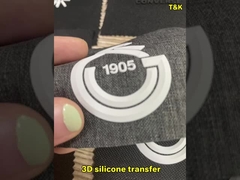 Kualitas Tinggi Patch Silikon Custom Pencetakan 3D Cetakan Silikon Embossed Logo Label Transfer Panas