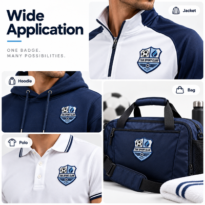 Custom 3D TPU Crest Badges for Sports Clubs Teamwear and Athletic Apparel