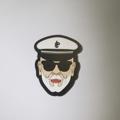Patch Karet PVC Ramah Lingkungan Logo Timbul Silikon 3D Lembut