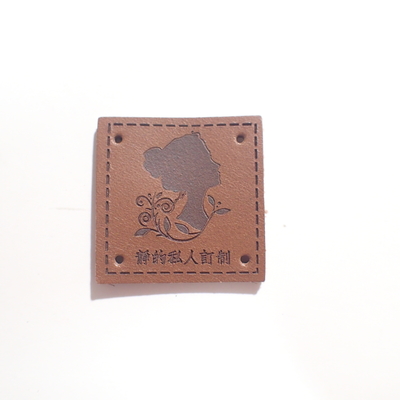 Logo Debossed Patch Kulit PU Kecil cocok Untuk Topi Dan Tas