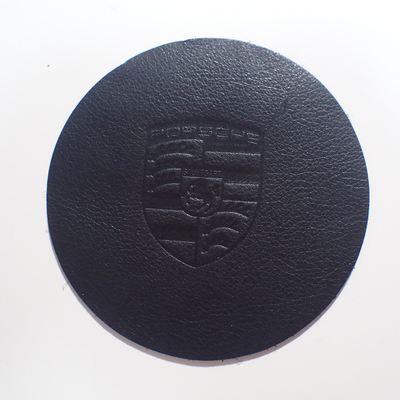 Hot Stamping Patch Kulit Asli Timbul Logo Kustom Bisa Dicuci