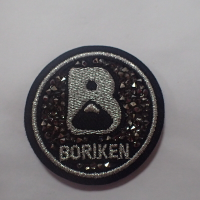 Diamond Bordir Besi Pada Patch Pakaian Logo 3D Modis