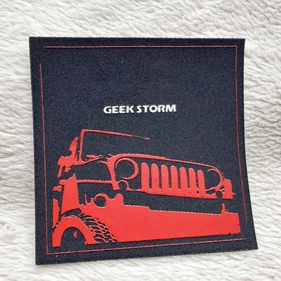 Silk Printing Logo Pada Woven Label Aksesoris Pakaian t shirt printing stiker