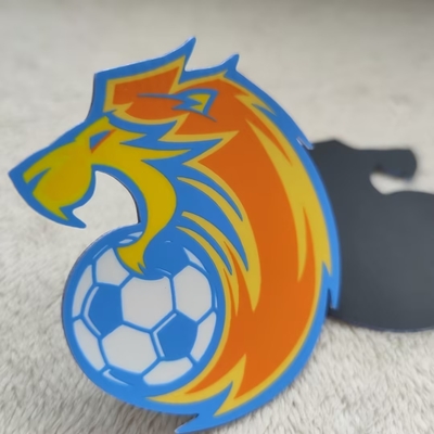 Custom Iron On 3D Logo Sepak Bola Tatami Dengan Tatami Backing Logo Label Garment Embossed