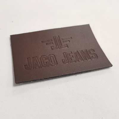Custom Heat Transfer Iron On Genuine Engraved Leather Patches Untuk Topi Pakaian Tas Sepatu Jeans