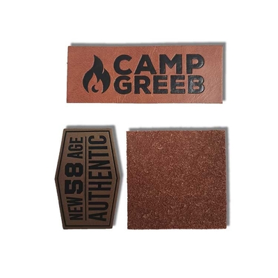 Patch Kulit Custom Embossed dengan Logo Gambar atau Teks