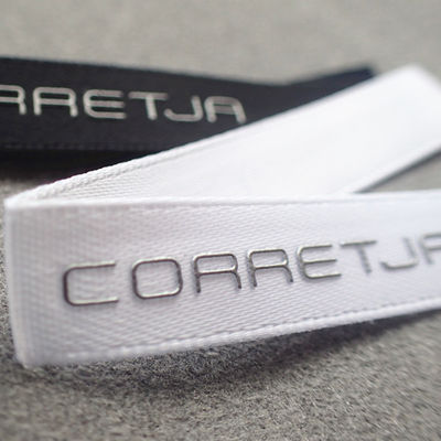 Label Pakaian Cetak Kustom dari Grosgrain yang dapat dicuci