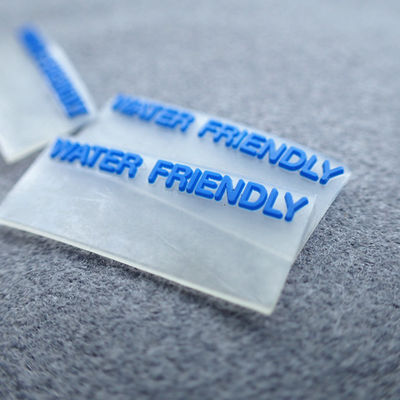 Logo 3D Transparan, Label Pakaian Pribadi PVC