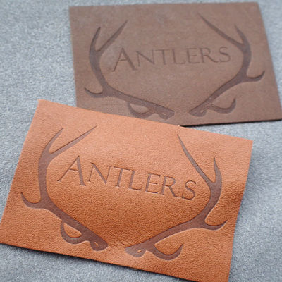 Patch Kulit Timbul Tembaga Antik Hot Stamped