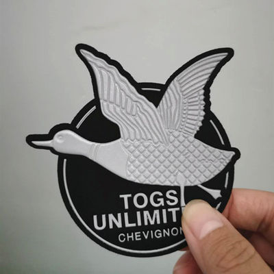 Logo 3D Besi Pada Patch Jaket Jeans Kustom TPU Patch Transfer Panas