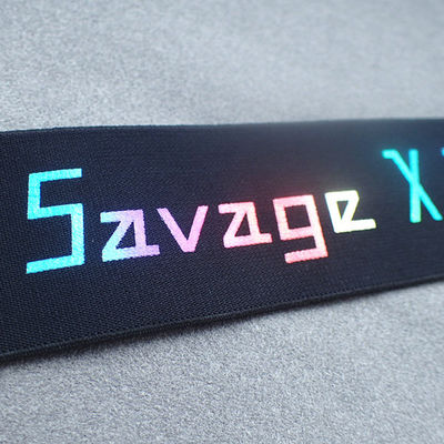 Logo Berwarna-warni Nylon 5cm Dicetak Pita Elastis