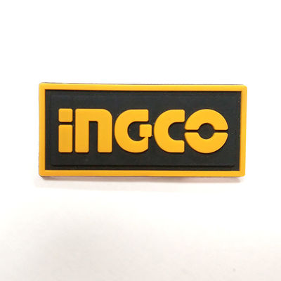 Label Baju Olahraga Patch PVC Lembut 3D Label Pakaian Timbul Menjahit Lencana